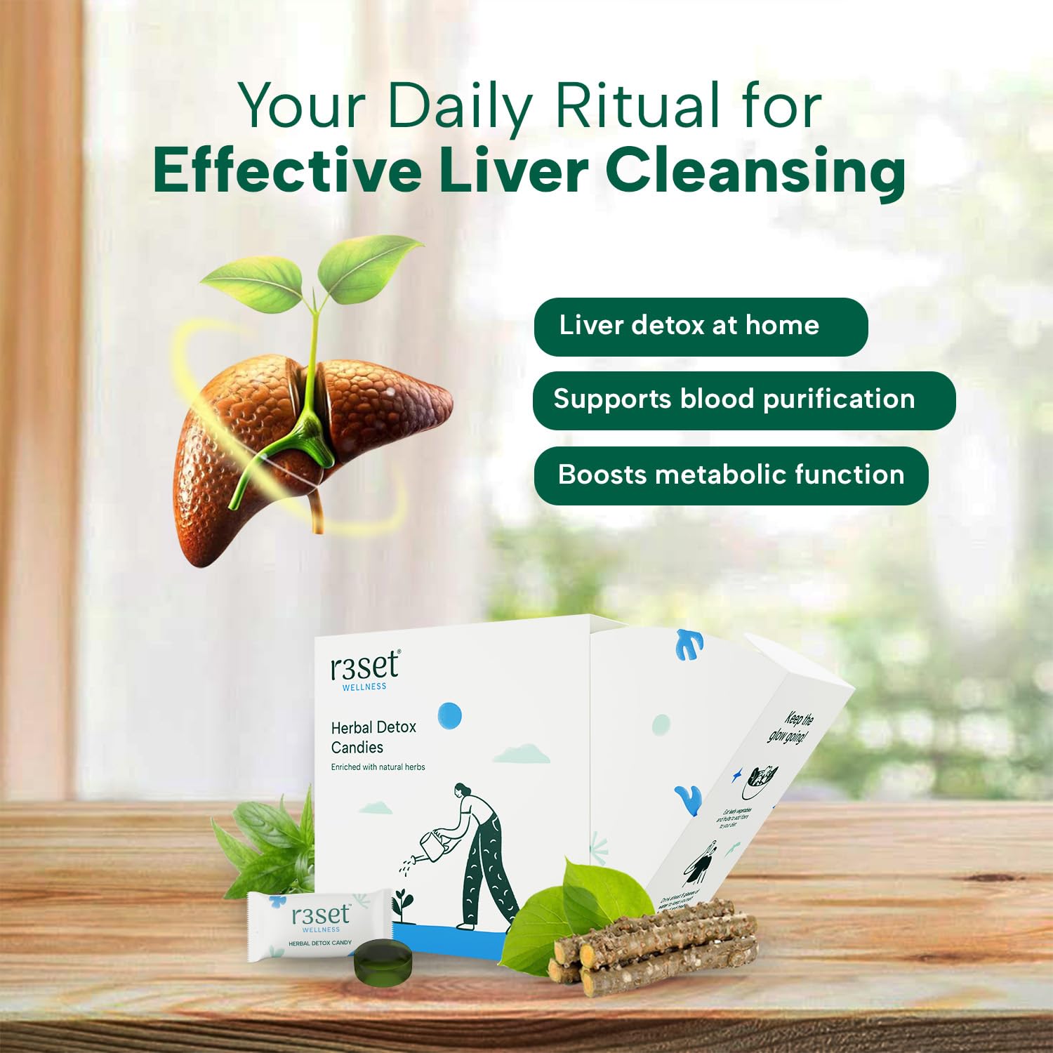 R3SET Herbal Liver Candy with Milk Thistle, Adult Nutritional Supplement, Lozen Pharma - label detail