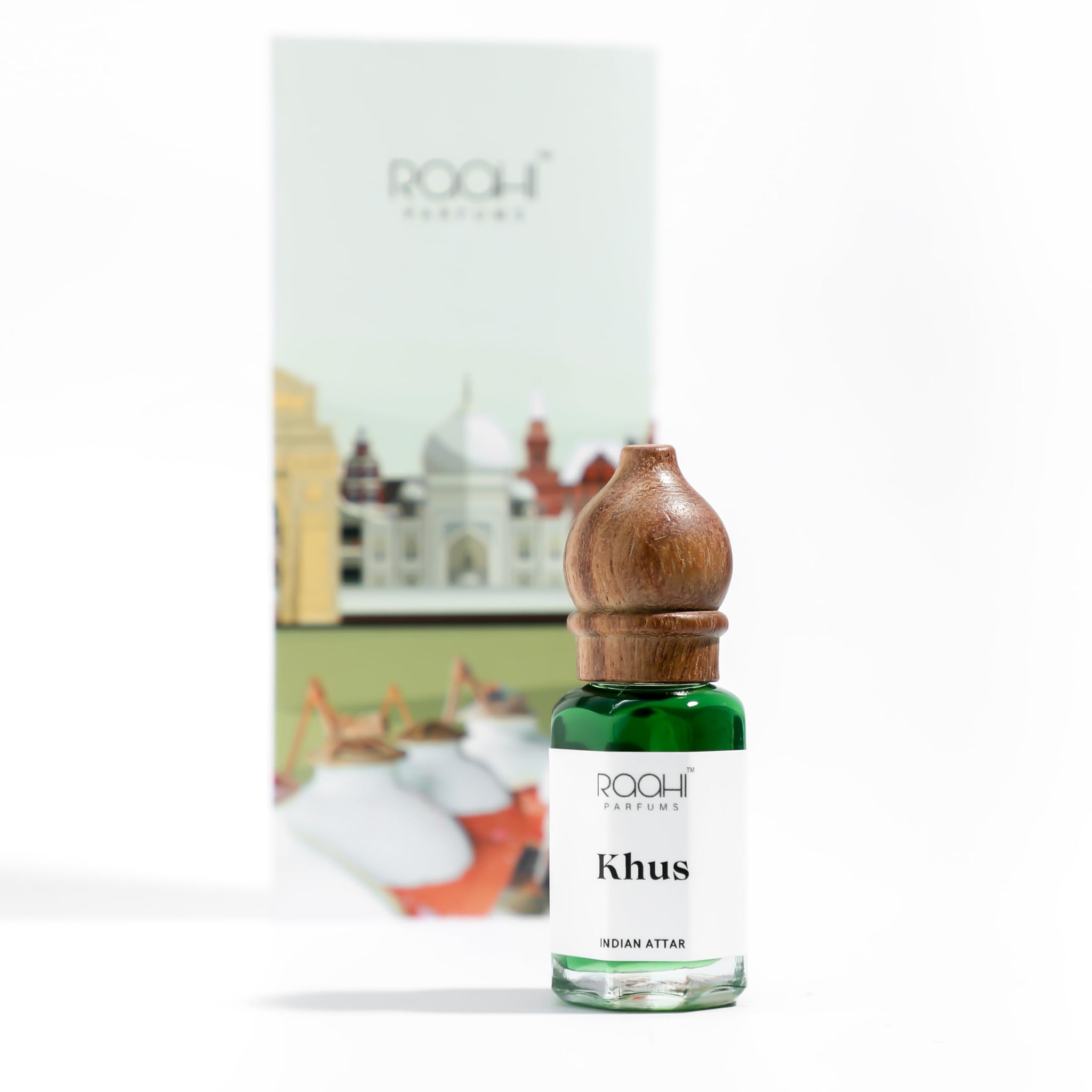 Raahi Parfums Khus Attar, 12ml Natural Fragrance, Unisex, Traditional Kannauj Perfume - ingredients panel