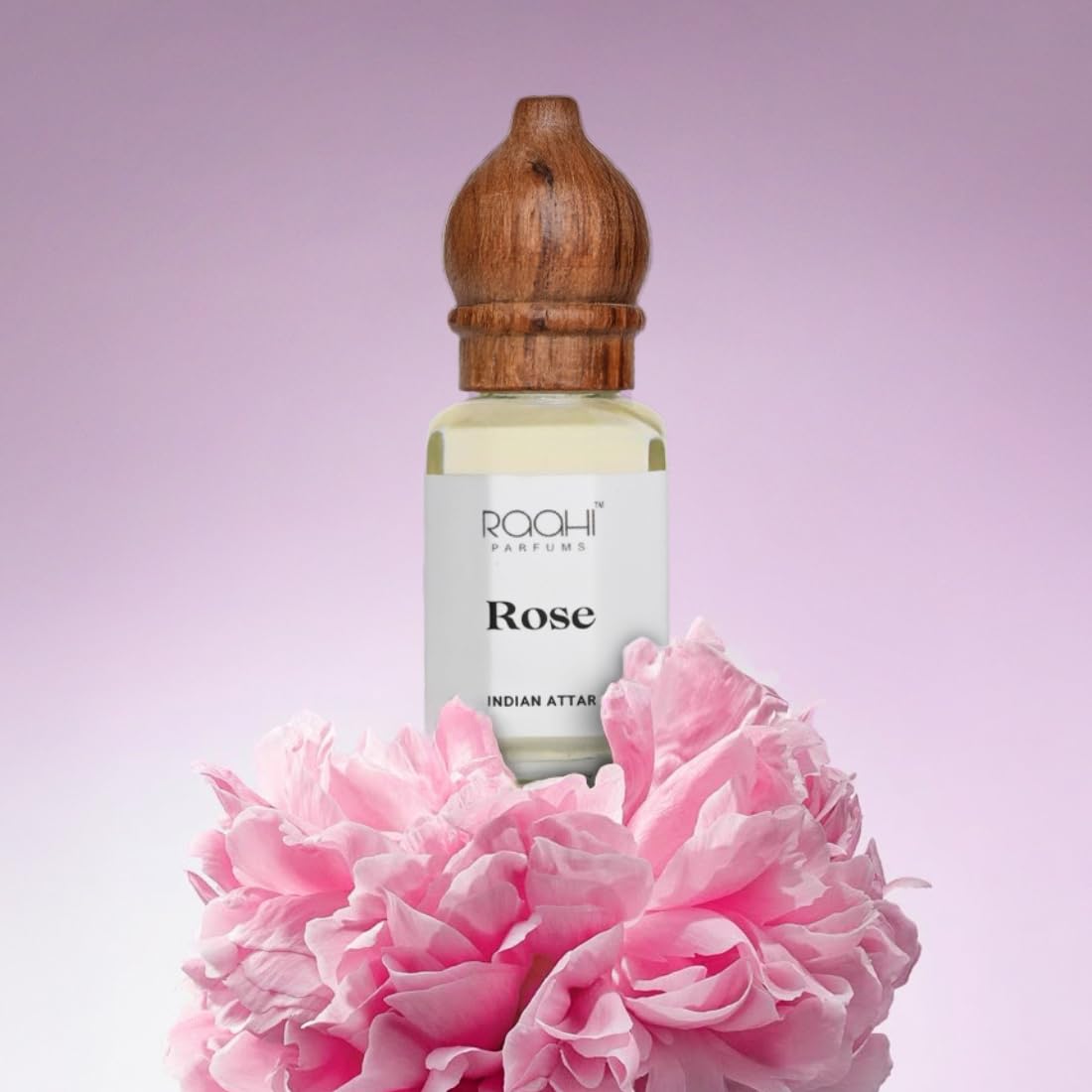 Raahi Parfums Rose Attar, 12ml, Kannauj Traditional Process, Unisex Fragrance