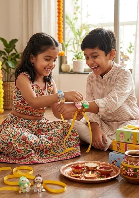 Rakhi Combo Set for Kids | Cartoon Character Cute Design for Boys & Girls | Raksha Bandhan Rakhhi for Little Brother, Baby, T