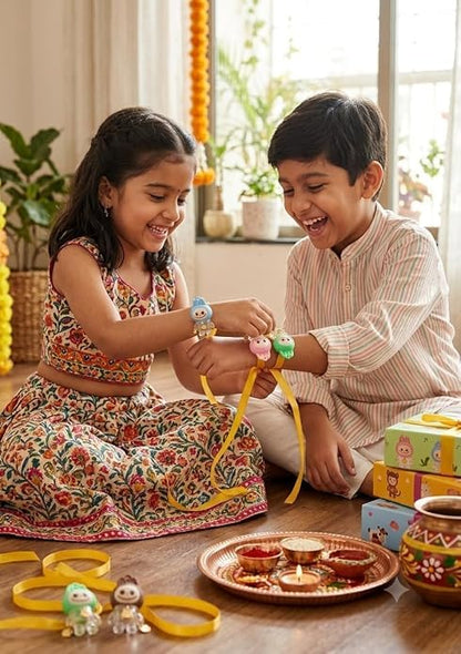 Rakhi Combo Set for Kids | Cartoon Character Cute Design for Boys & Girls | Raksha Bandhan Rakhhi for Little Brother, Baby, T