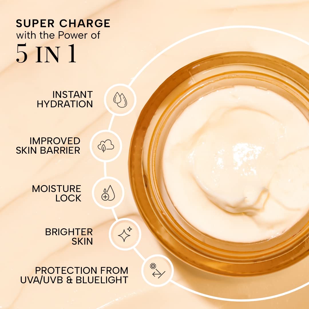 RAS OILS Super Charge Day Cream SPF 30 PA++++ with Goji Berry & Ceramides, Daily Face Moisturizer for All Skin Types - back v