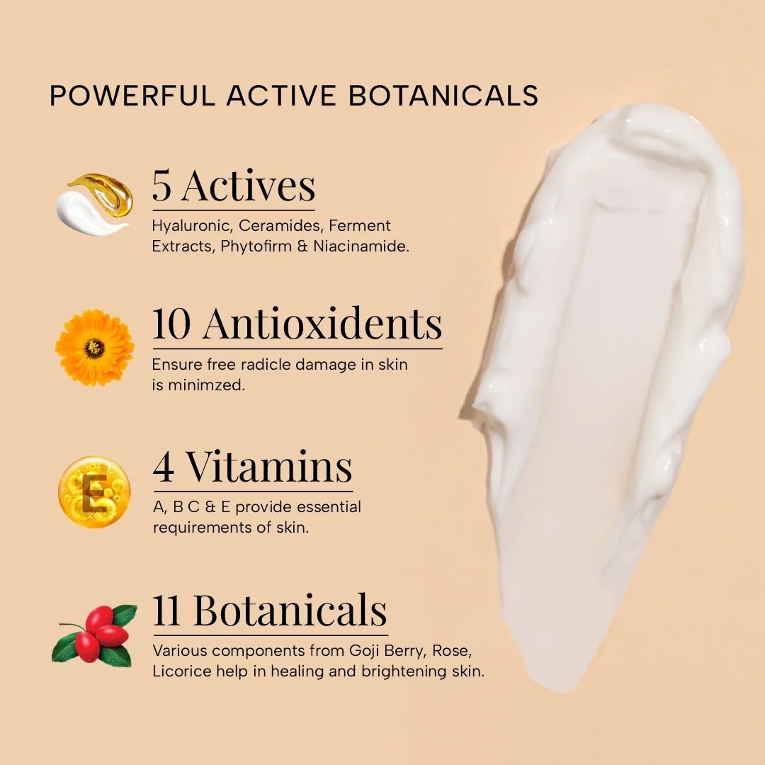 RAS OILS Super Charge Day Cream SPF 30 PA++++ with Goji Berry & Ceramides, Daily Face Moisturizer for All Skin Types - size a