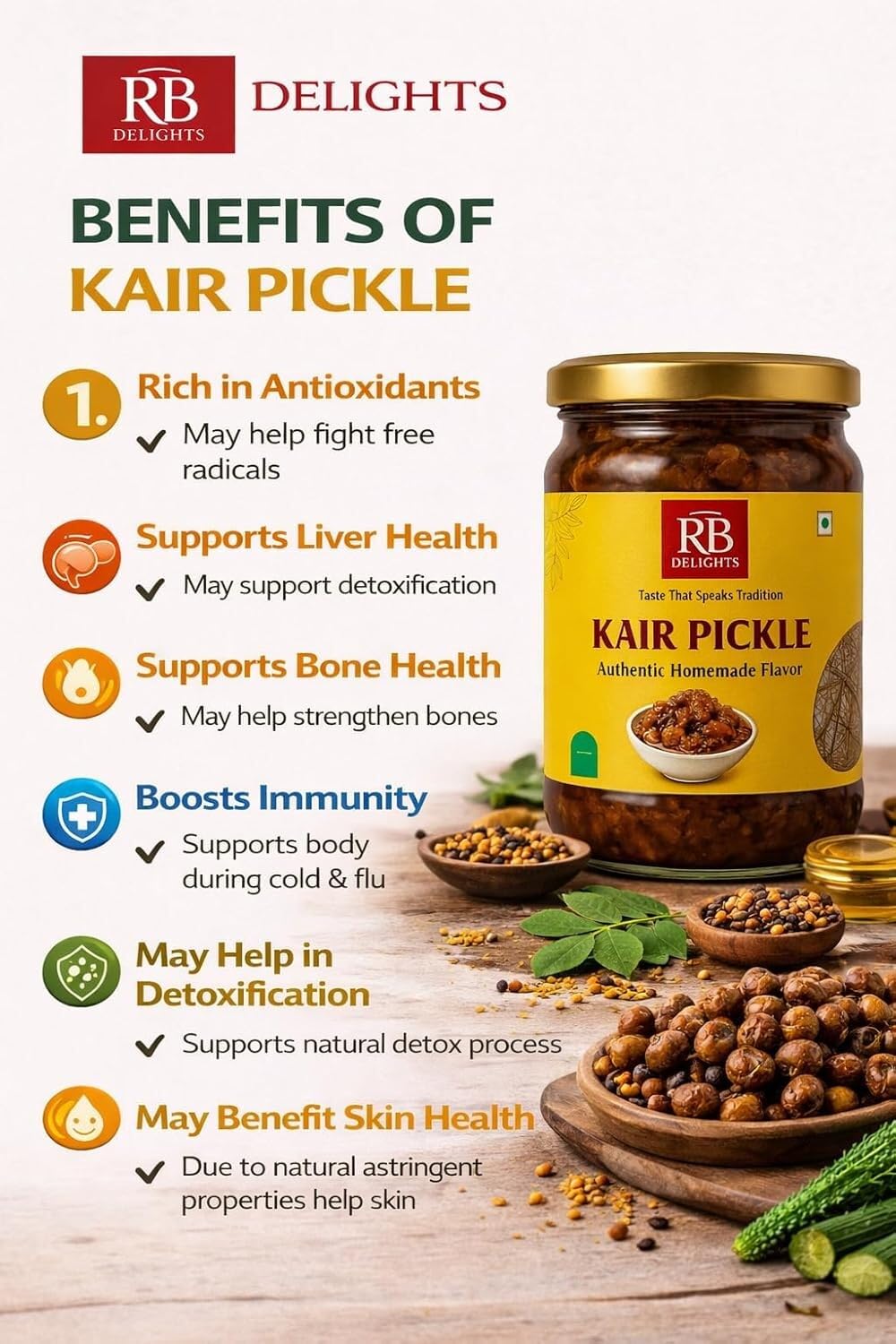RB Delights Handmade Rajasthani Pickle Achar, No Added Preservatives, Ready to Eat Indian Pickle - packaging (25)
