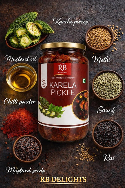 RB Delights Handmade Rajasthani Pickle Achar, No Added Preservatives, Ready to Eat Indian Pickle - ingredients panel (34)
