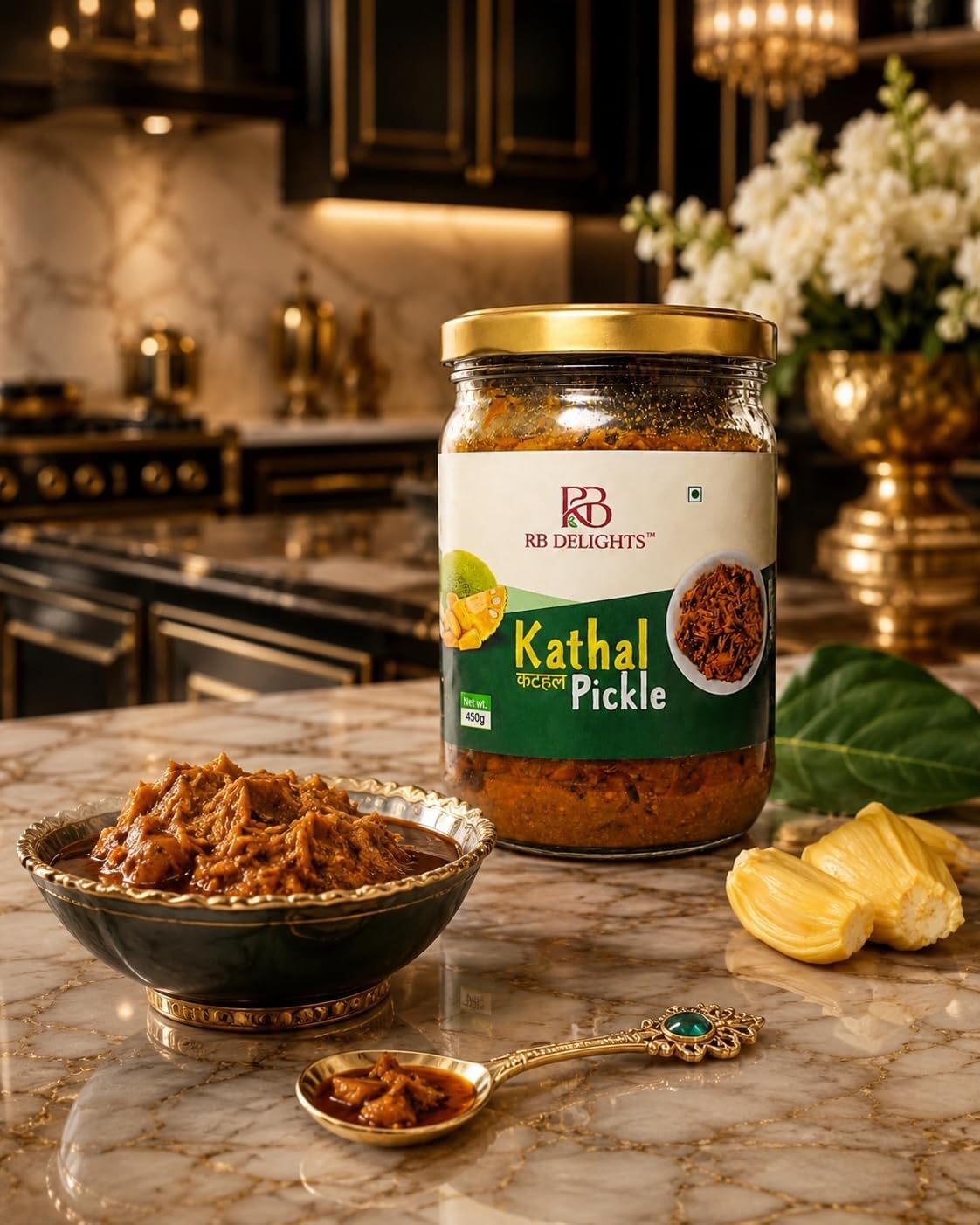 RB Delights Handmade Rajasthani Pickle Achar, No Added Preservatives, Ready to Eat Indian Pickle - back view (37)