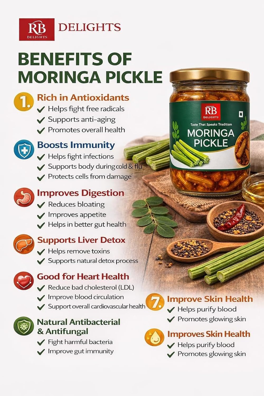 RB Delights Handmade Rajasthani Pickle Achar, No Added Preservatives, Ready to Eat Indian Pickle - packaging (45)