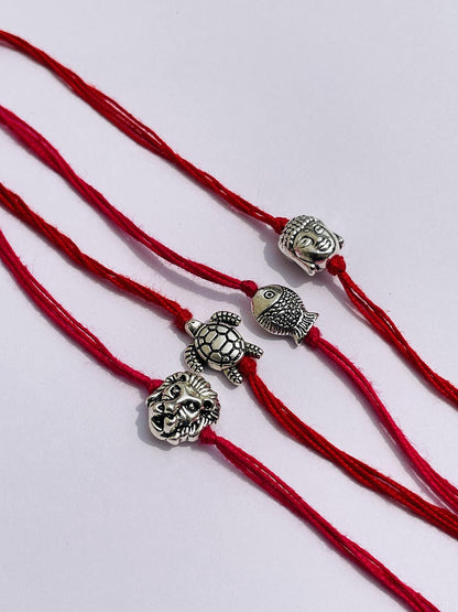 RDK SON'S Pack of 2 Peaceful Buddha Face Rakhis for Kids – Designer Raksha Bandhan Rakhi Set for Little Brothers & Sisters | 