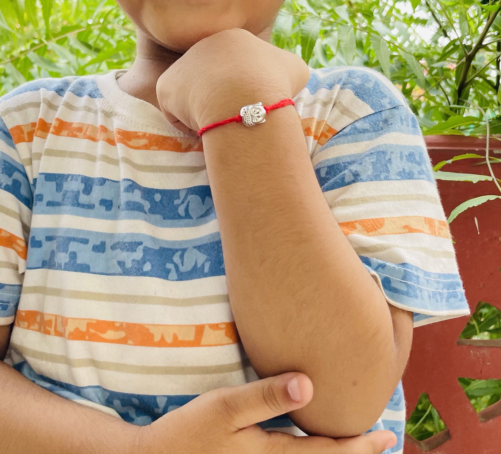 RDK SON'S Pack of 2 Peaceful Buddha Face Rakhis for Kids – Designer Raksha Bandhan Rakhi Set for Little Brothers & Sisters | 