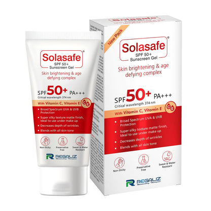 Regaliz Sunscreen SPF 50+ Broad Spectrum Water-Resistant Lightweight Formula, 50g