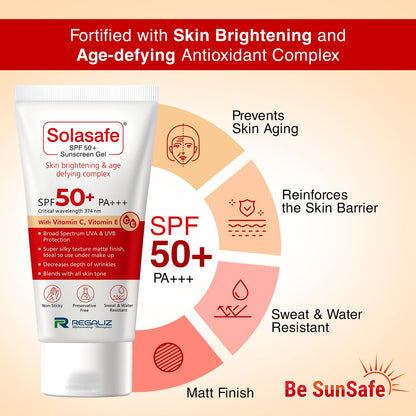 Regaliz Sunscreen SPF 50+ Broad Spectrum Water-Resistant Lightweight Formula, 50g - ingredients panel
