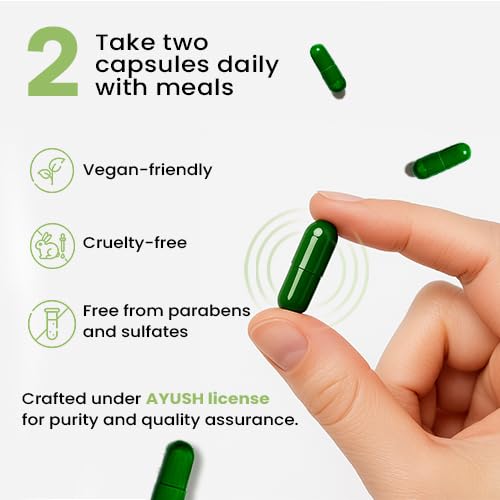 Reliefveda Lax-Ury Ayurvedic Herbal Supplement with Sannai and Harad, 60 Vegetarian Capsules - label detail