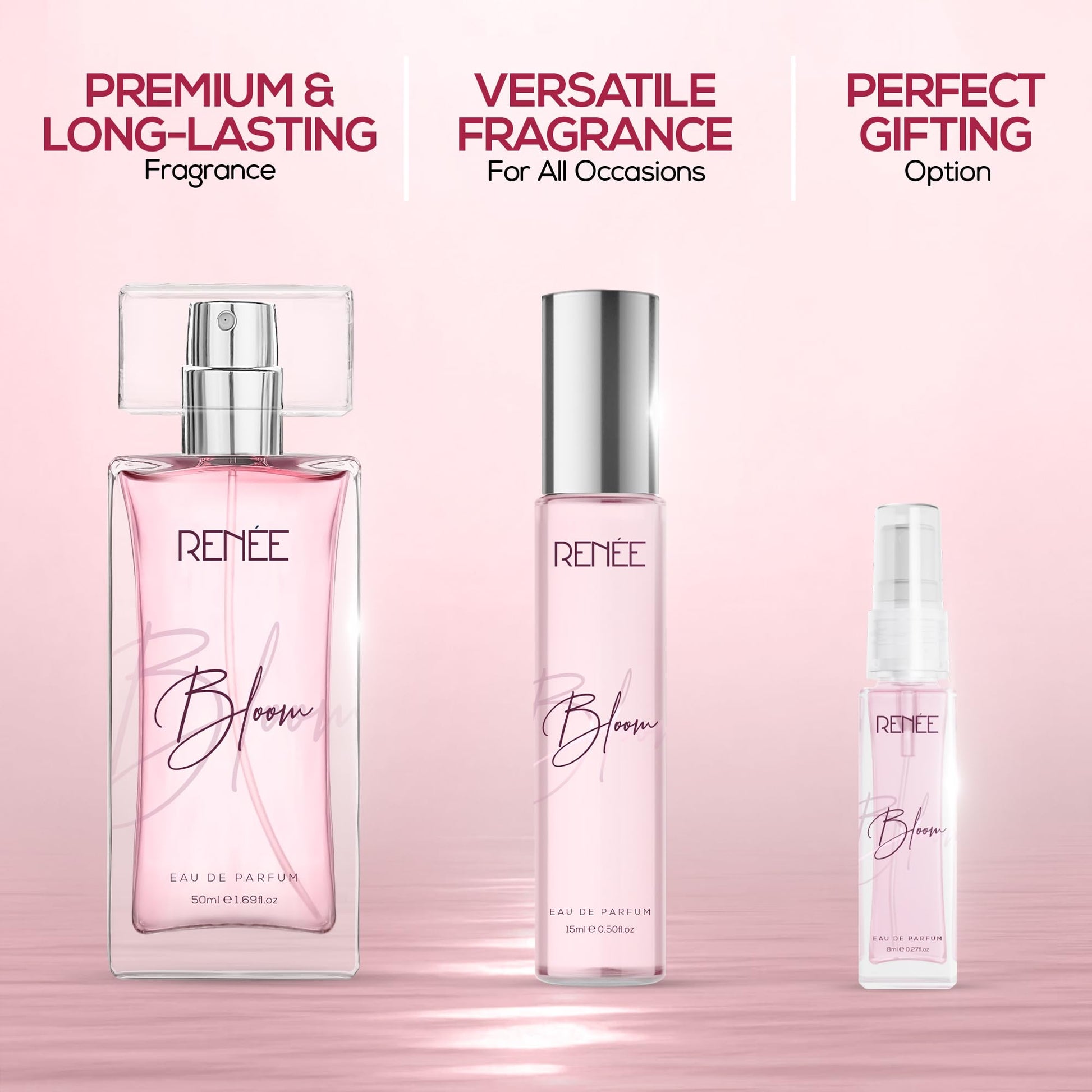 RENEE Bloom Eau de Parfum, Unisex Adult Fragrance with Almond, Tuberose, Sandalwood, Jasmine, Vanilla, Cocoa, Tonka by Aroma 