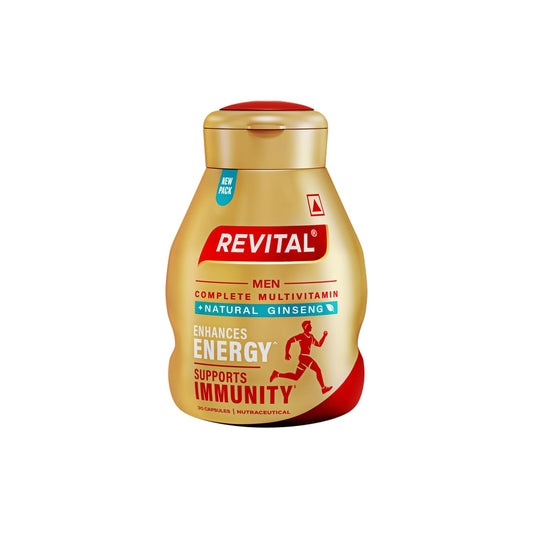 Revital Multivitamin Capsules for Men with Natural Ginseng, Vitamins and Minerals