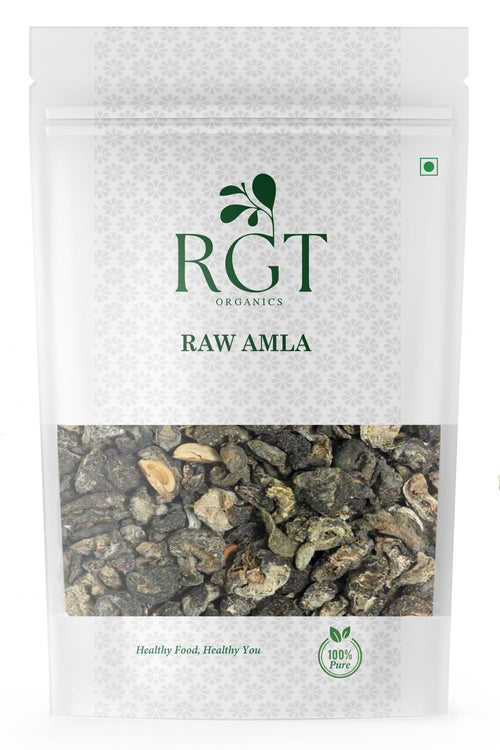 RGT Organics Dry Amla Pieces, 200g, Organic Sukha Amla Sabut, No Sugar No Salt, Dried Indian Gooseberry