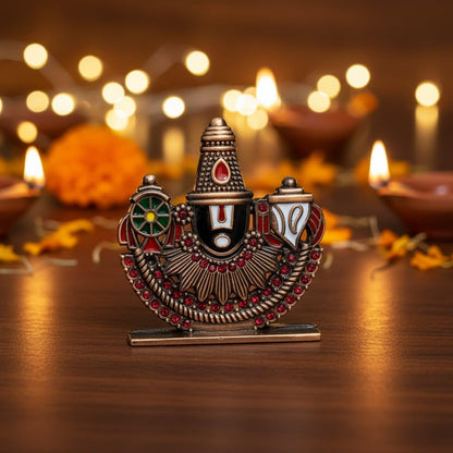 ringzinnie Lord Venkateswara Swamy Idol, 6 cm, Antique Finish Miniature Figurine for Home Temple & Car Dashboard (10)