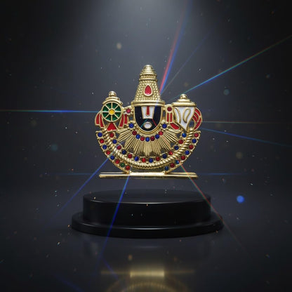 ringzinnie Lord Venkateswara Swamy Idol, 6 cm, Antique Finish Miniature Figurine for Home Temple & Car Dashboard - label deta
