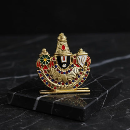 ringzinnie Lord Venkateswara Swamy Idol, 6 cm, Antique Finish Miniature Figurine for Home Temple & Car Dashboard - ingredient