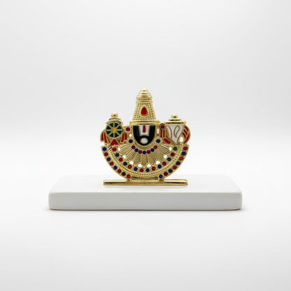 ringzinnie Lord Venkateswara Swamy Idol, 6 cm, Antique Finish Miniature Figurine for Home Temple & Car Dashboard - close-up d