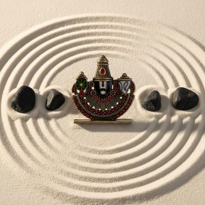 ringzinnie Lord Venkateswara Swamy Idol, 6 cm, Antique Finish Miniature Figurine for Home Temple & Car Dashboard - packaging