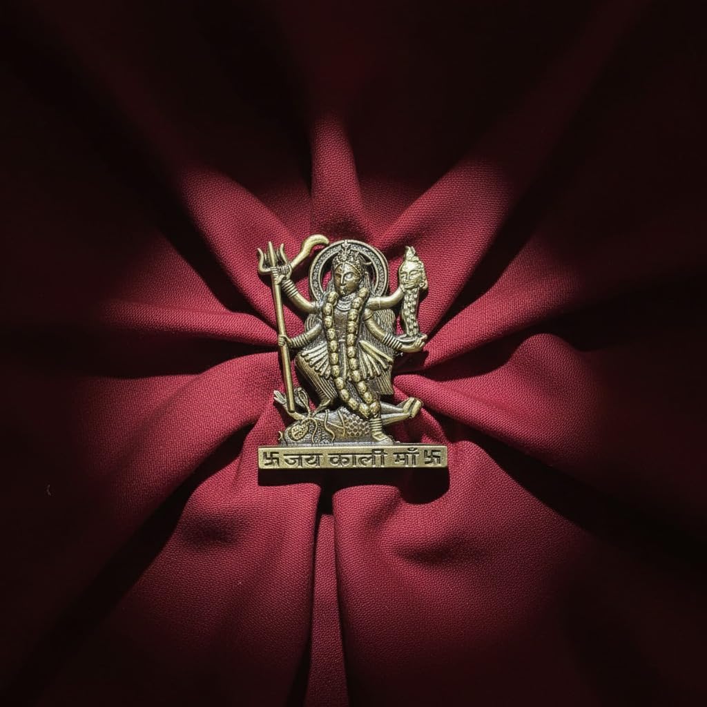 ringzinnie Metal Goddess Kali Idol, Antique Finish Figurine for Home Temple or Car Dashboard - ingredients panel