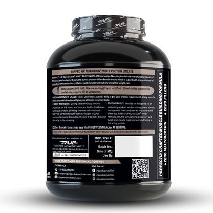 Ripped Up Nutrition Whey Protein Isolate Powder, 27g Protein Per Serving, GMP Certified - close-up detail (13)