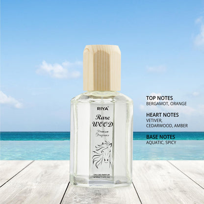 Riya Rare Wood Eau De Perfume for Men, 100ml, 300g - back view