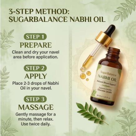 ROSEVEX Nabhi Oil Herbal Navel Care Oil, 30ml, Lightweight Body Oil for External Use - in use