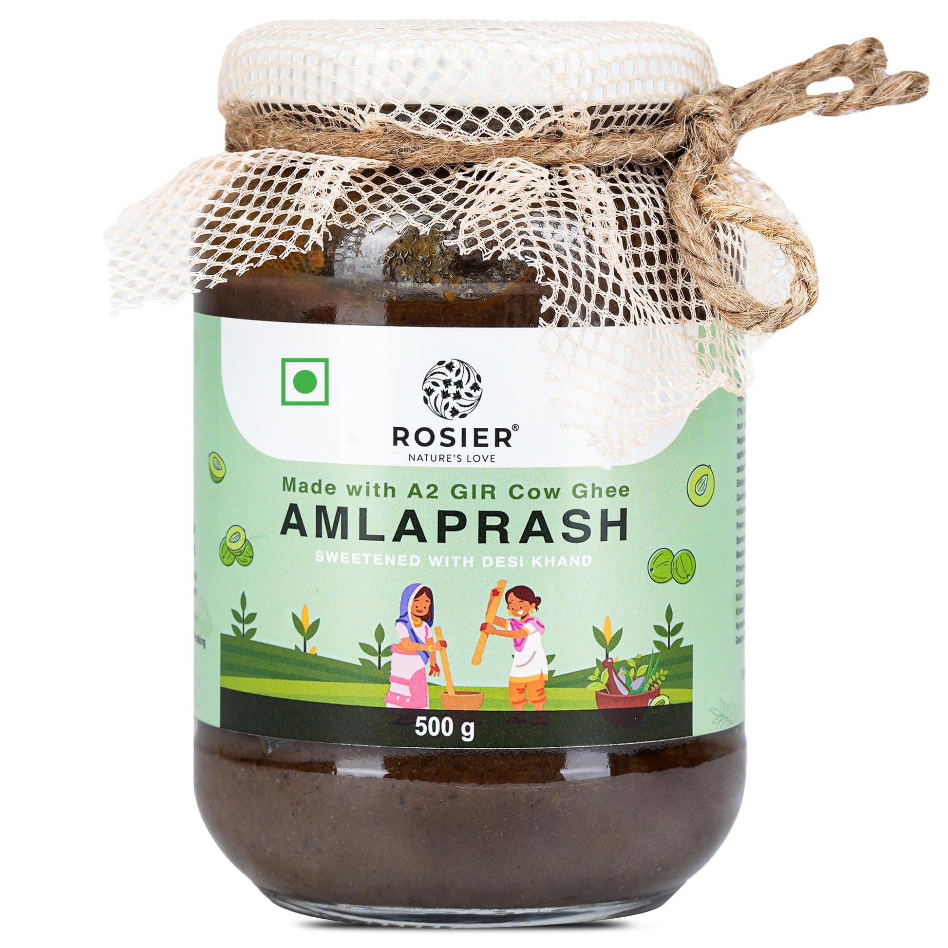 ROSIER Amlaprash with A2 Gir Cow Ghee and Desi Khand, 500g, Ayurvedic Herbal Jam