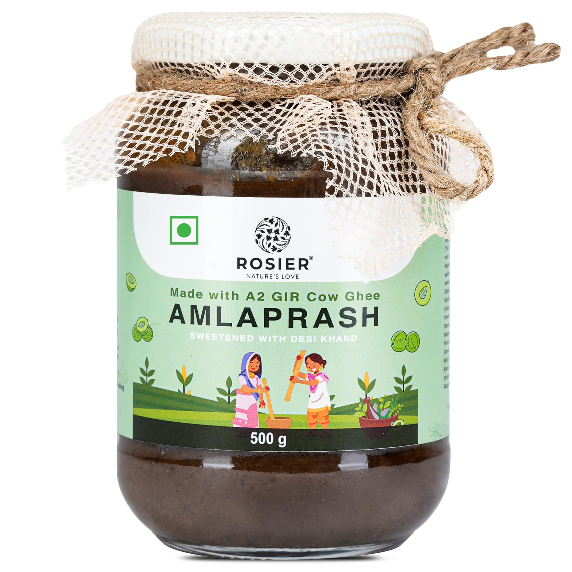 ROSIER Amlaprash with A2 Gir Cow Ghee and Desi Khand, 500g, Ayurvedic Herbal Jam