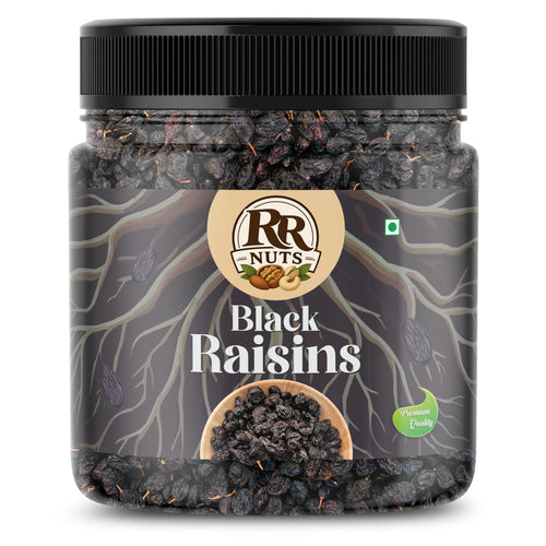 RR NUTS Seedless Black Raisins Kali Kishmish, Naturally Sun-Dried, No Added Sugar, Dried Fruit Snack