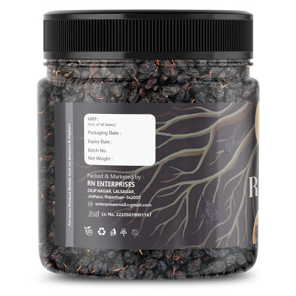 RR NUTS Seedless Black Raisins Kali Kishmish, Naturally Sun-Dried, No Added Sugar, Dried Fruit Snack - front view