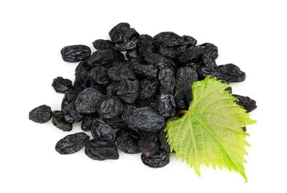 RR NUTS Seedless Black Raisins Kali Kishmish, Naturally Sun-Dried, No Added Sugar, Dried Fruit Snack - label detail