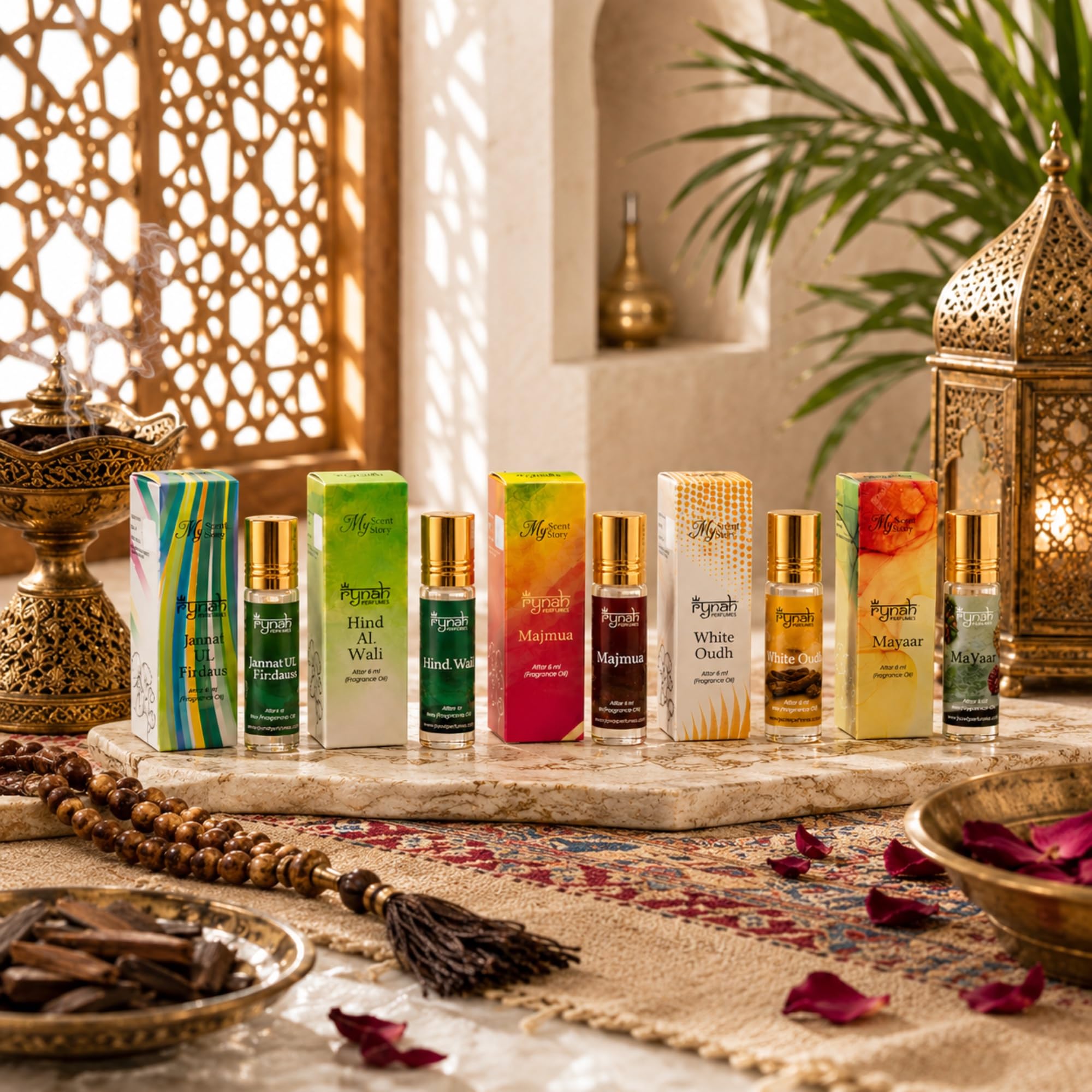 RYNAH Arabic Attar Combo for Men - 3 x 6ml Roll-On Non-Alcoholic Perfume Oil - Concentrated Oil Blend - in use (16)