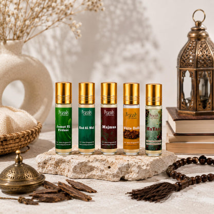 RYNAH Arabic Attar Combo for Men - 3 x 6ml Roll-On Non-Alcoholic Perfume Oil - Concentrated Oil Blend - size and scale (17)