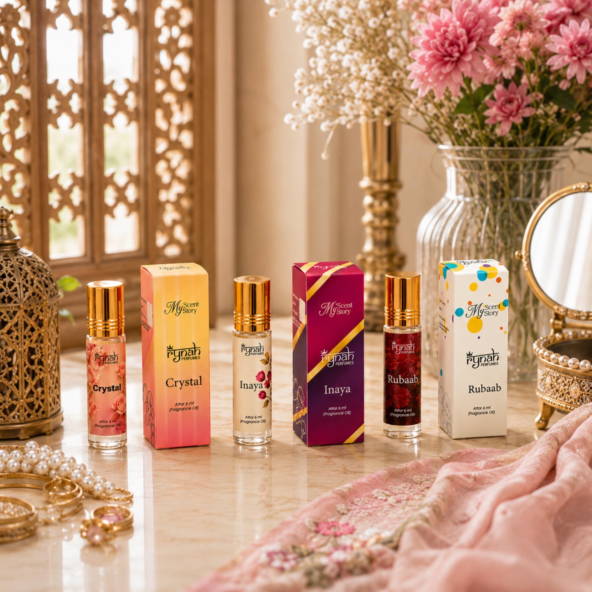RYNAH Arabic Attar Combo for Men - 3 x 6ml Roll-On Non-Alcoholic Perfume Oil - Concentrated Oil Blend - ingredients panel (30