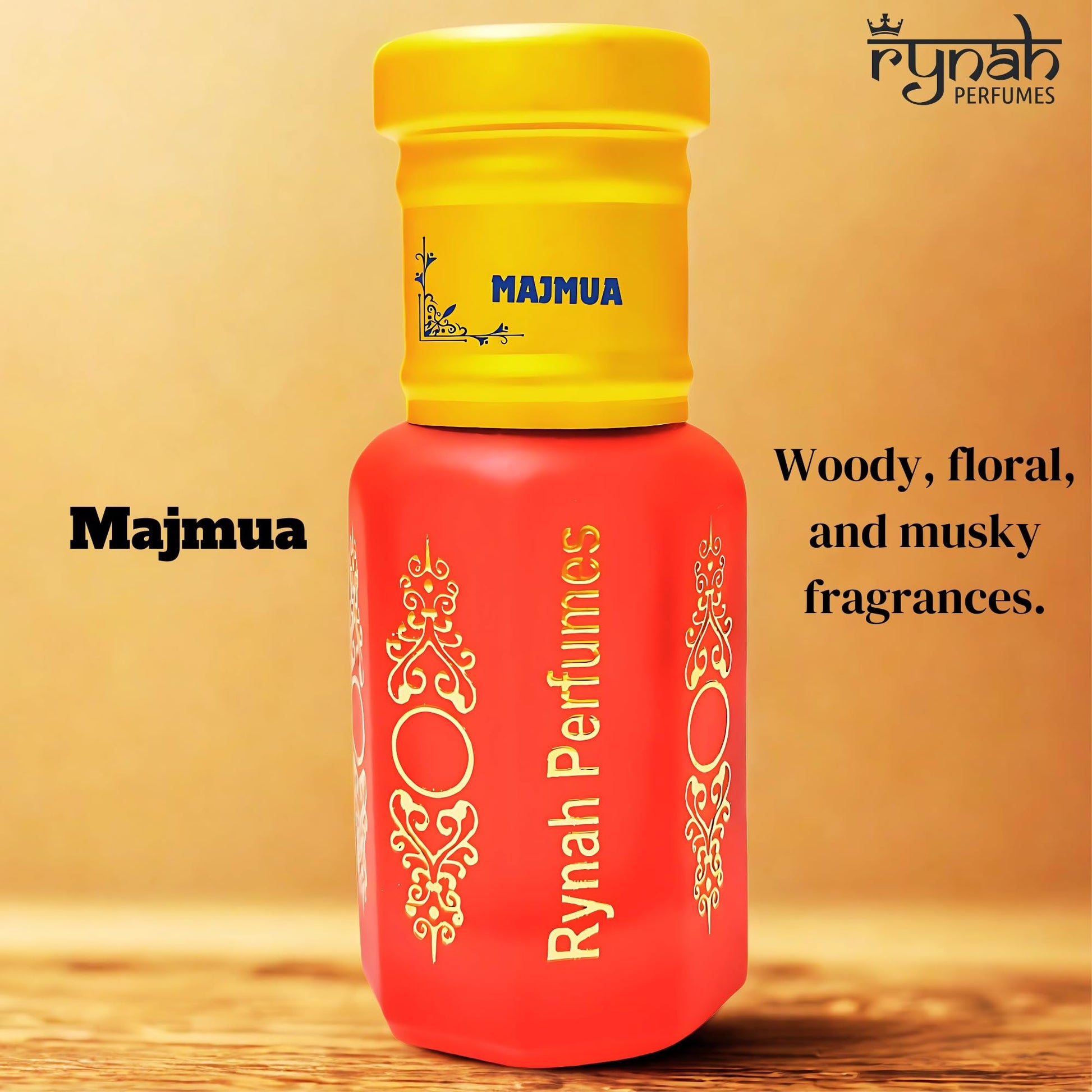 RYNAH Arabic Attar Set - 3 x 6ml Roll-On Perfume Oils (Jannat Ul Firdaus, Majmua, Hind Al Wali) - ingredients panel (14)