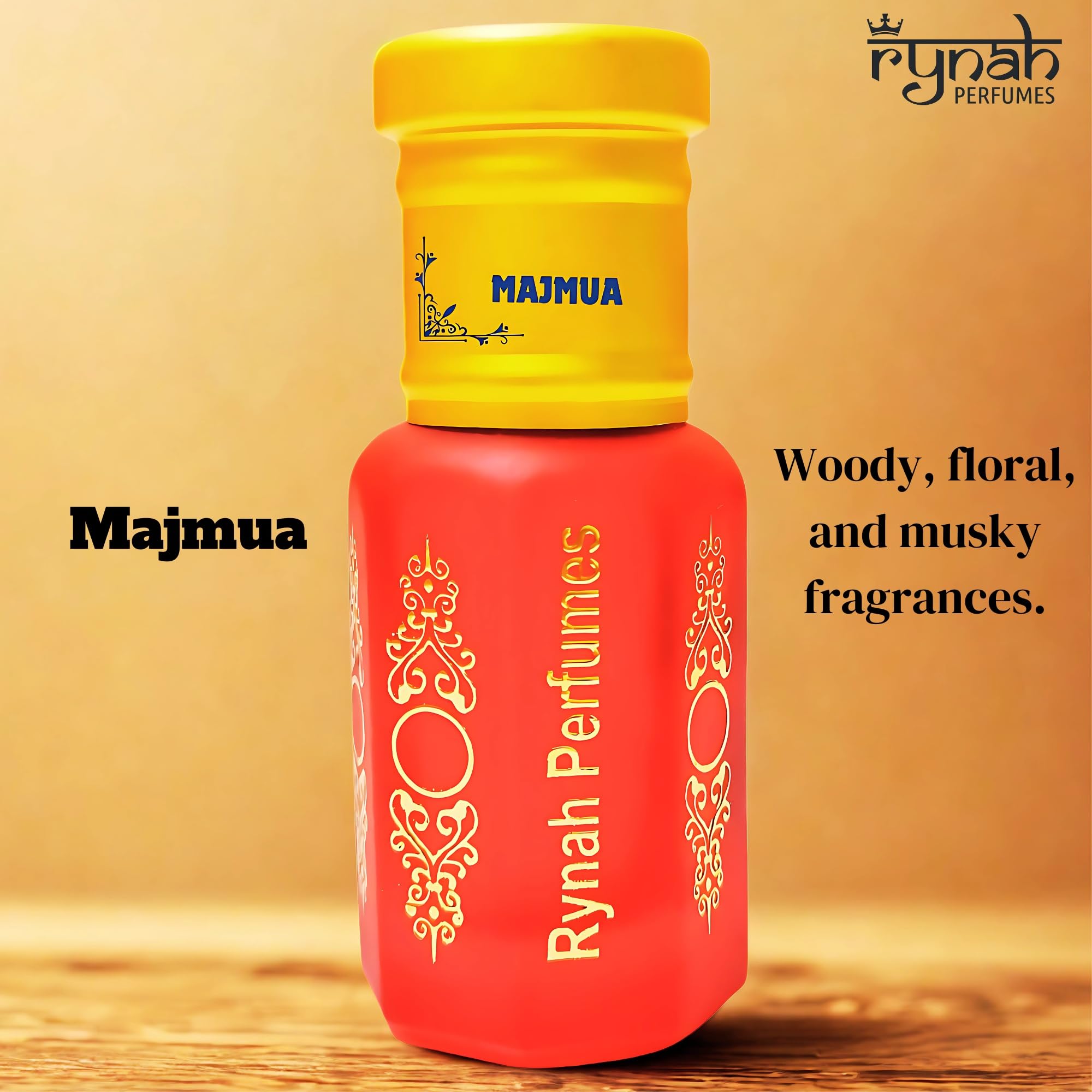 RYNAH Arabic Attar Set - 3 x 6ml Roll-On Perfume Oils (Jannat Ul Firdaus, Majmua, Hind Al Wali) - ingredients panel (14)