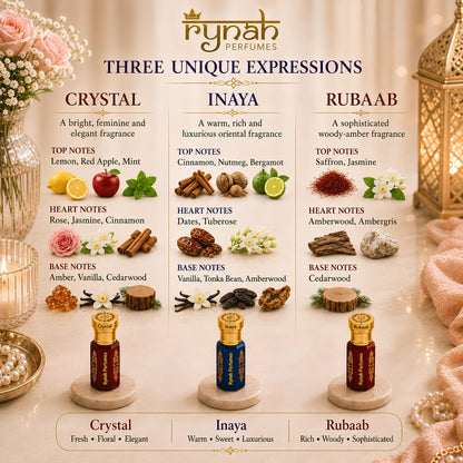 RYNAH Arabic Attar Set - 3 x 6ml Roll-On Perfume Oils (Jannat Ul Firdaus, Majmua, Hind Al Wali) - packaging (29)
