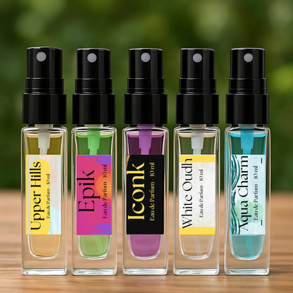 RYNAH Eau de Parfum Fragrance Sampler Set, 5 x 10ml