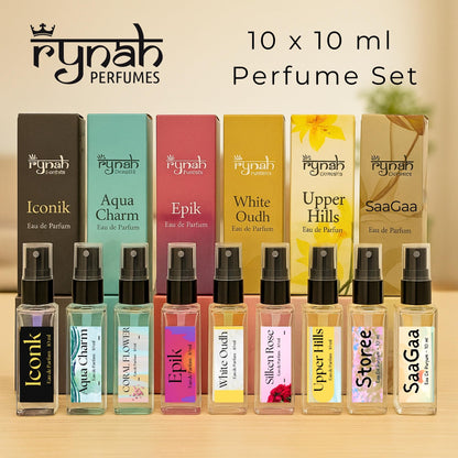 RYNAH Eau de Parfum Fragrance Sampler Set, 5 x 10ml - front view (12)