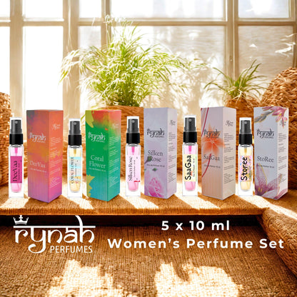 RYNAH Eau de Parfum Fragrance Sampler Set, 5 x 10ml - front view (20)