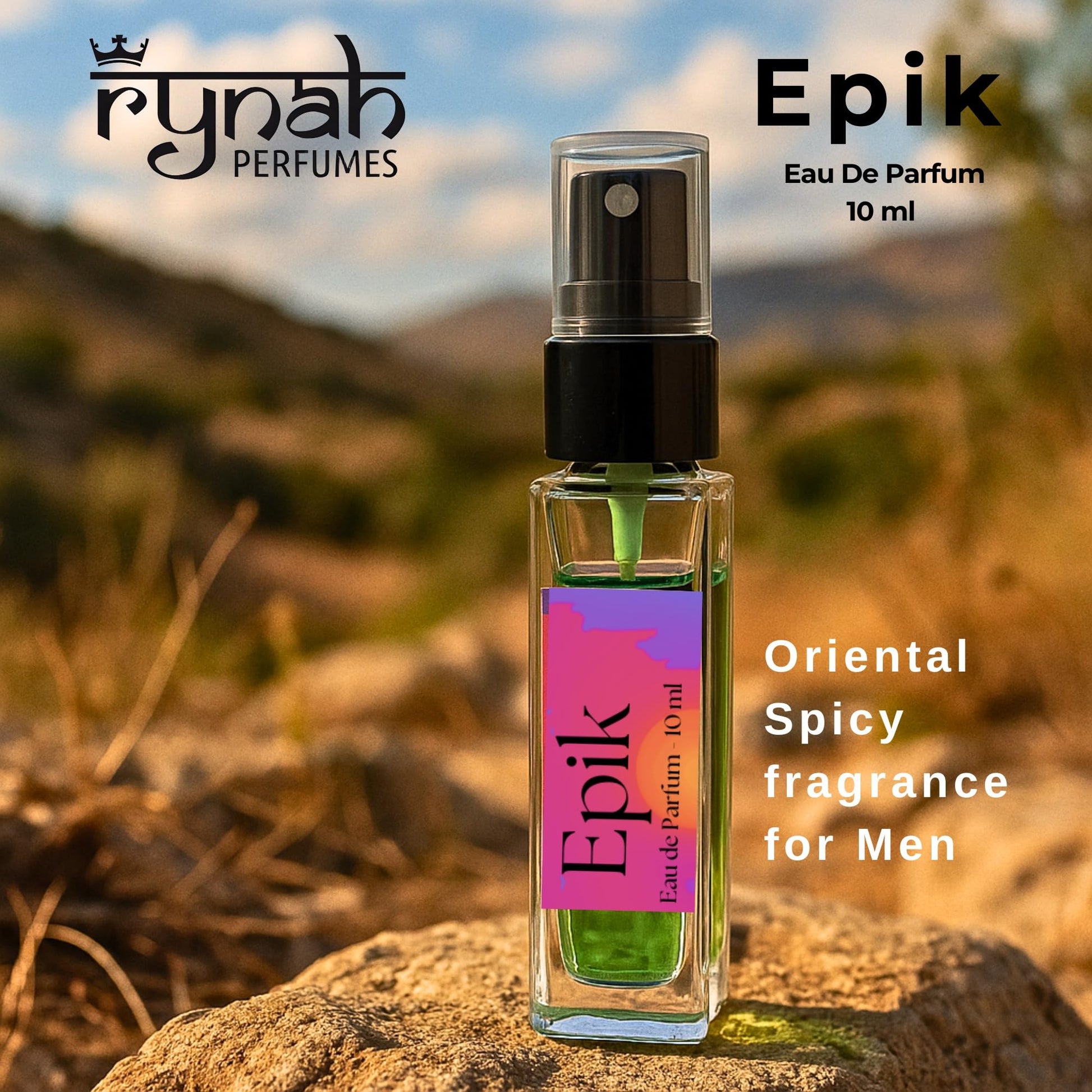 RYNAH Eau de Parfum Fragrance Sampler Set, 5 x 10ml - packaging