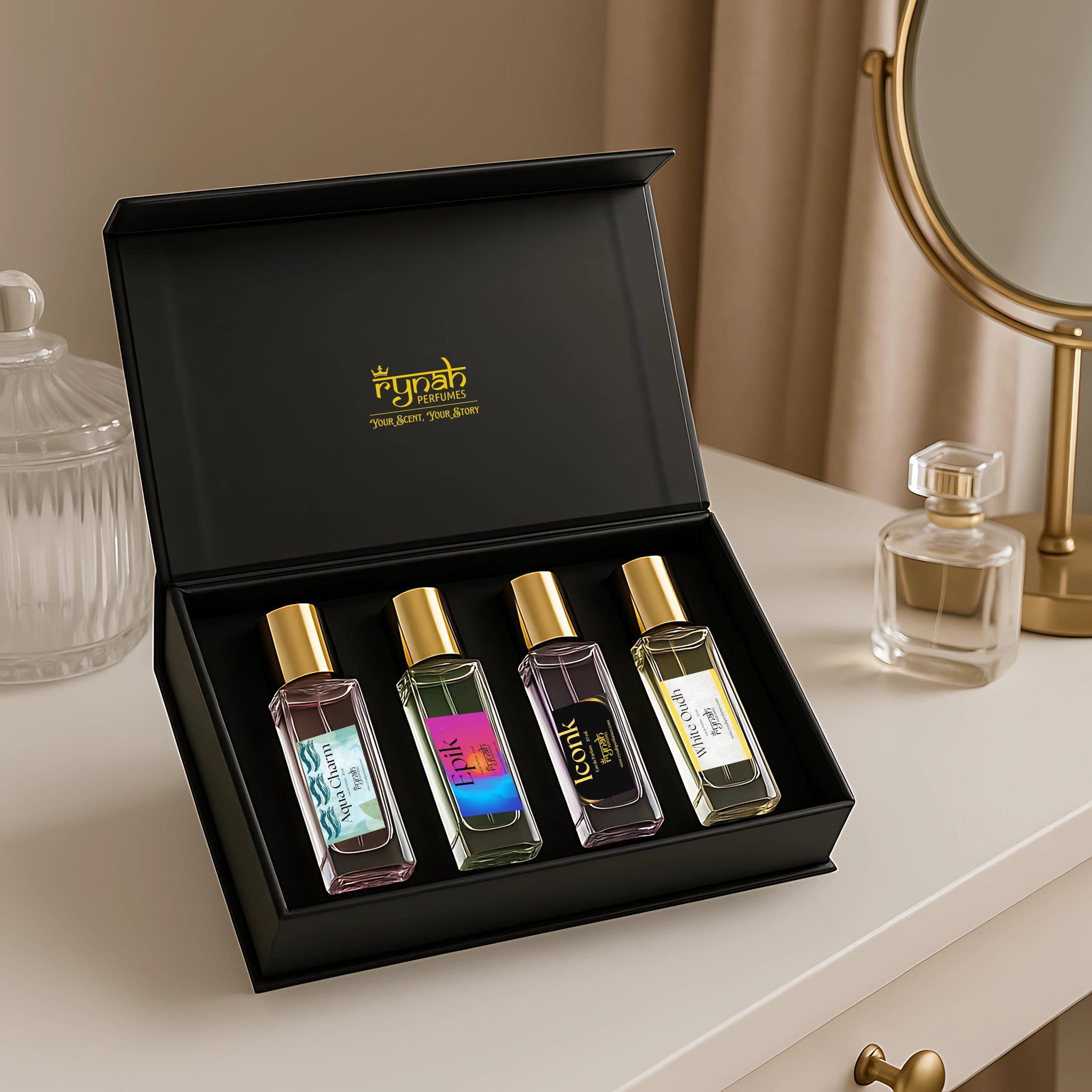 RYNAH Men's Perfume Gift Set, 4 x 20ml Eau de Parfum, Travel-Friendly Fragrance Collection (19)