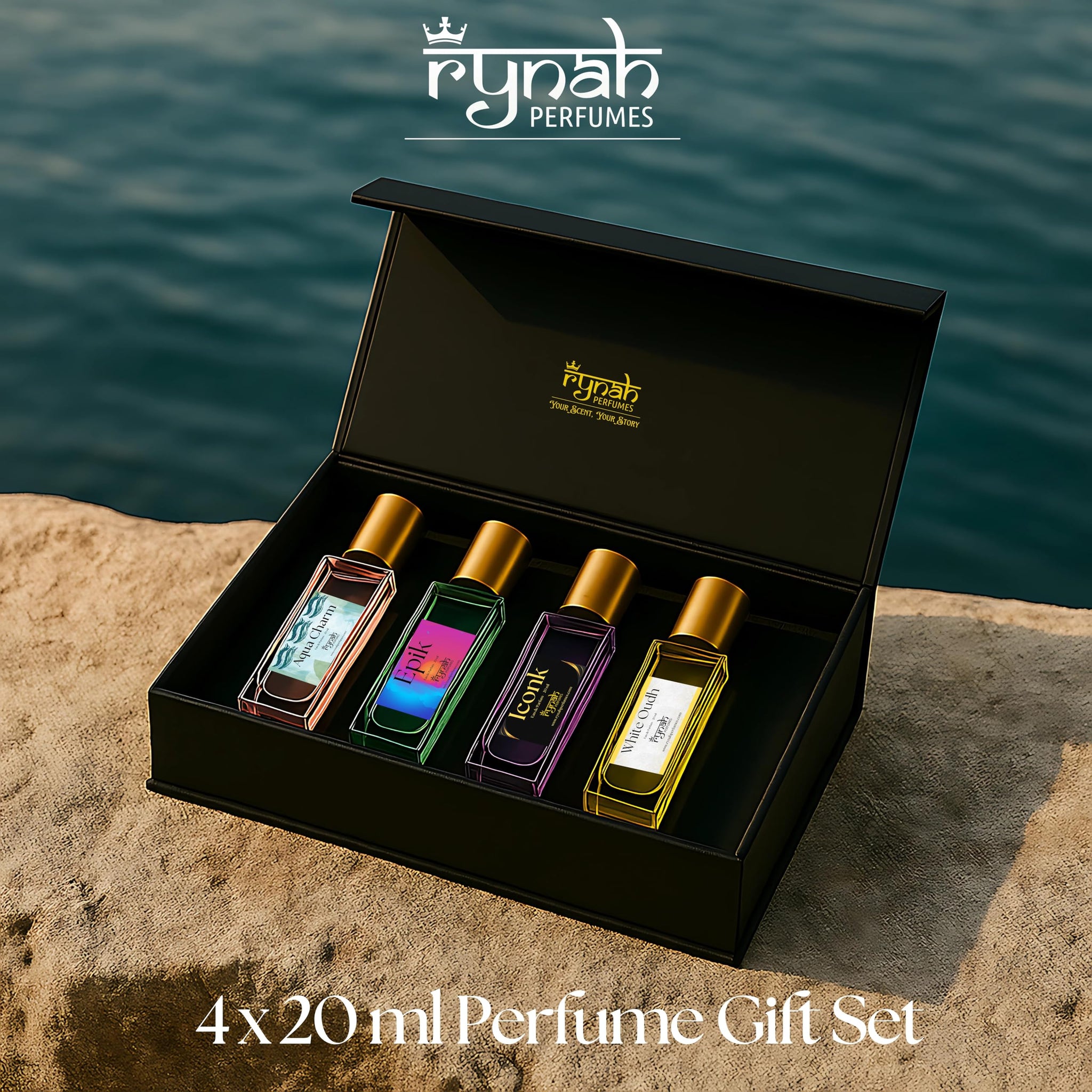 RYNAH Men's Perfume Gift Set, 4 x 20ml Eau de Parfum, Travel-Friendly Fragrance Collection - ingredients panel (20)