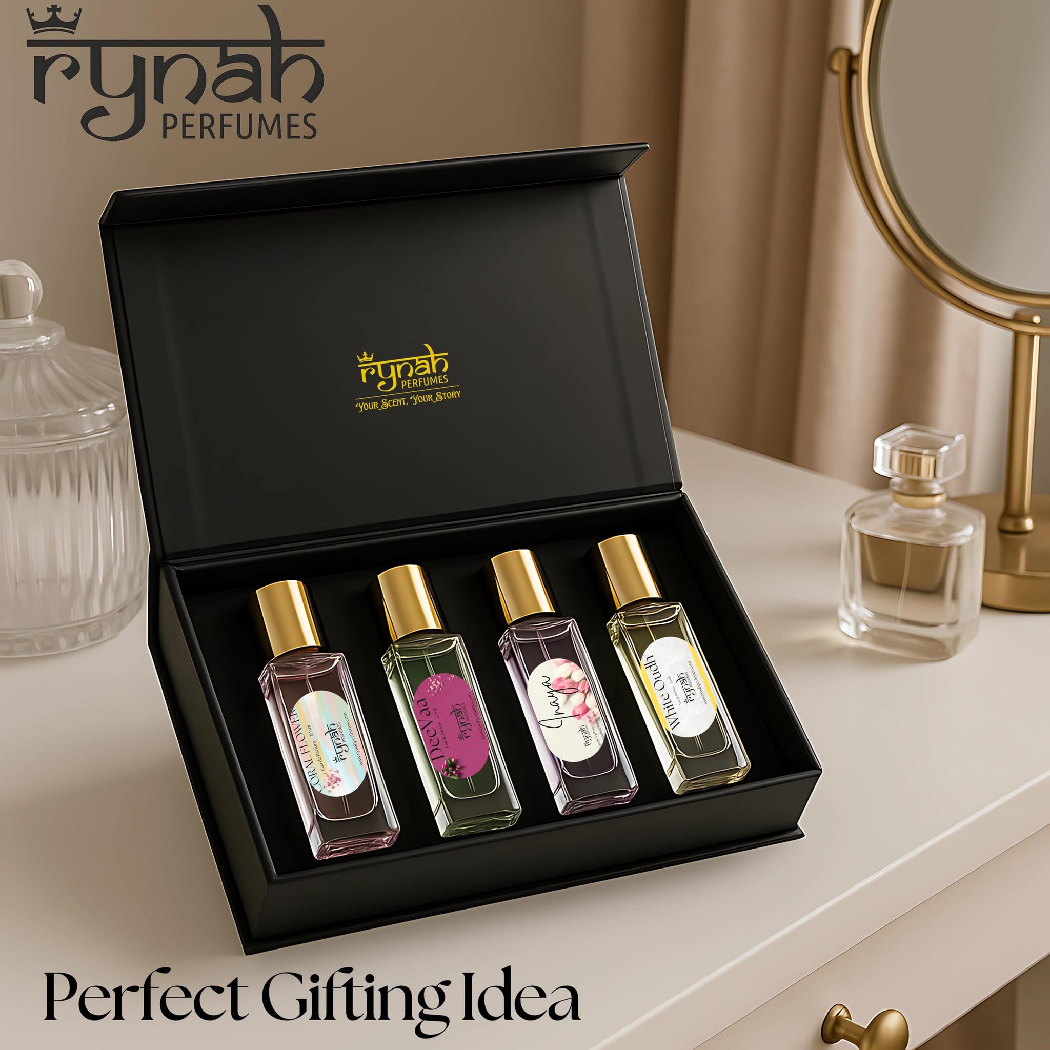 RYNAH Men's Perfume Gift Set, 4 x 20ml Eau de Parfum, Travel-Friendly Fragrance Collection - ingredients panel (25)