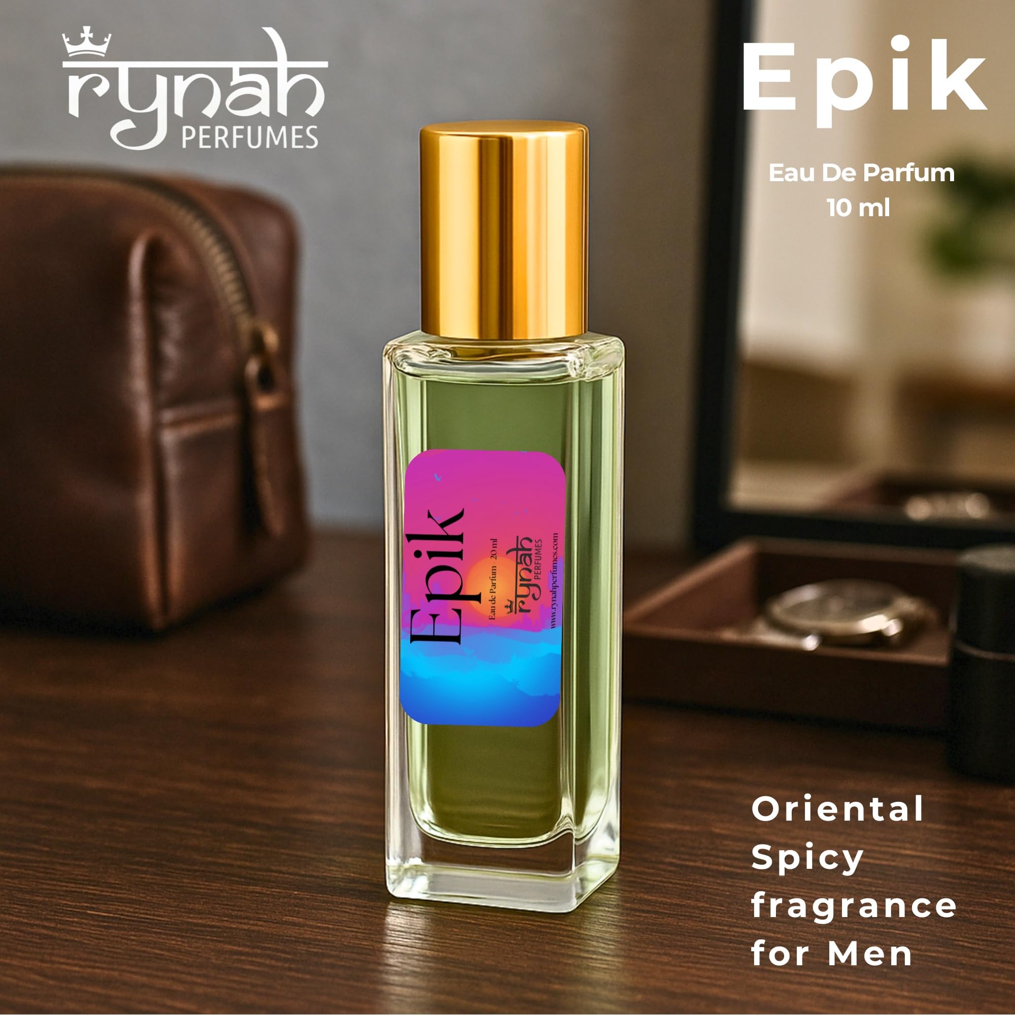 RYNAH Men's Perfume Gift Set, 4 x 20ml Eau de Parfum, Travel-Friendly Fragrance Collection - packaging