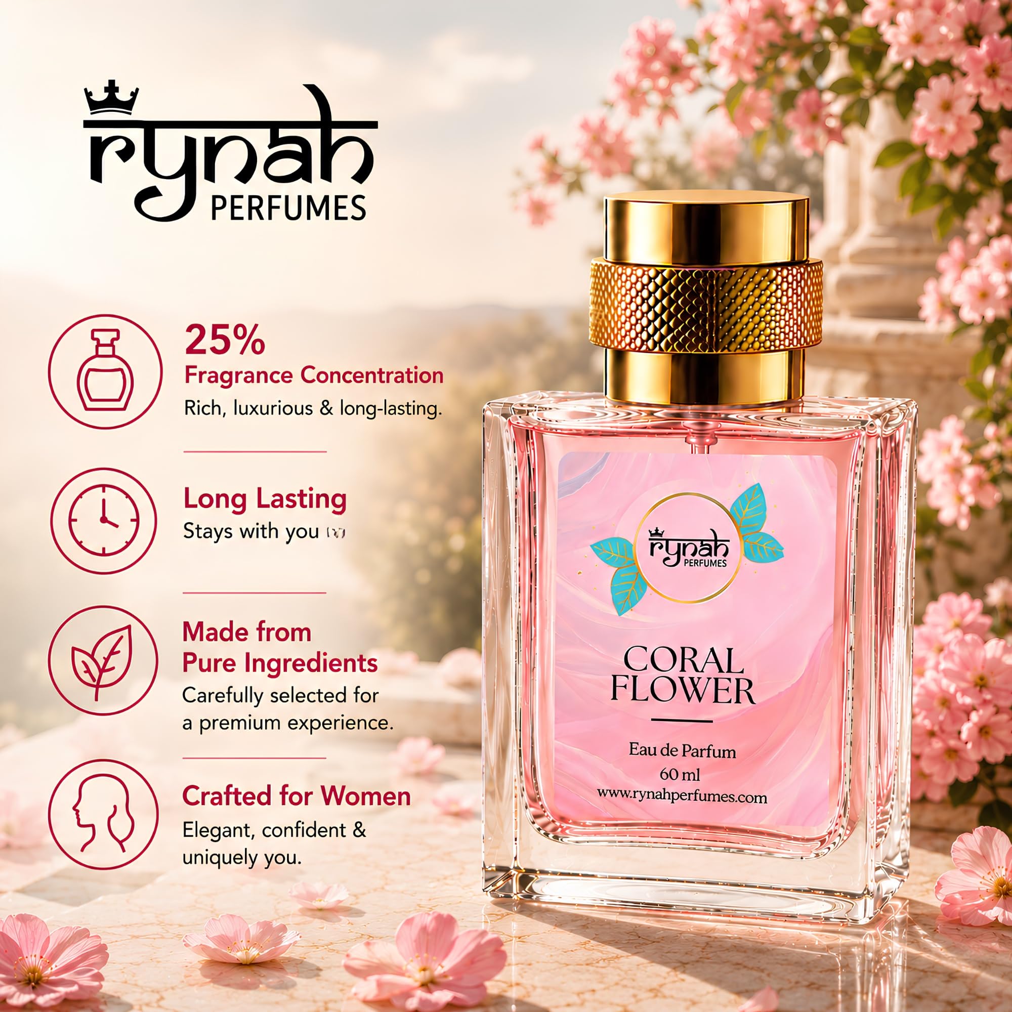 RYNAH Men's Perfume Gift Set, 4 x 20ml Eau de Parfum, Travel-Friendly Fragrance Collection - back view (44)