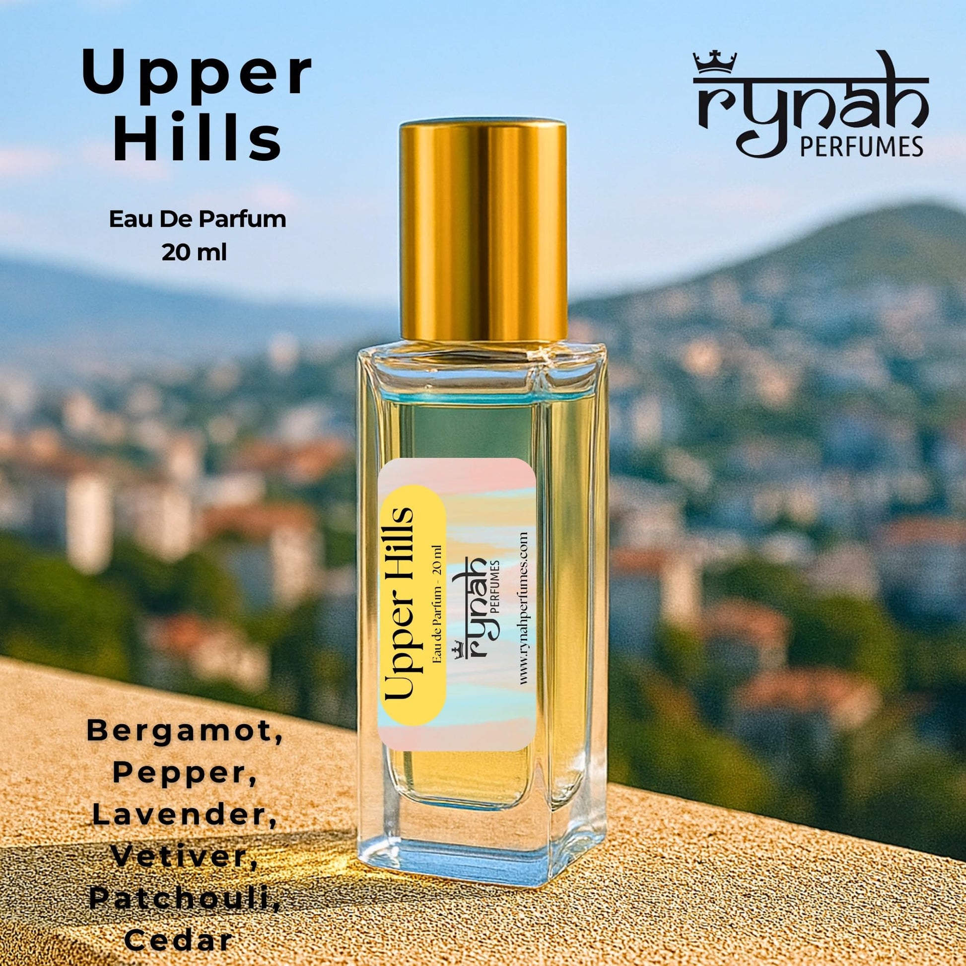 RYNAH Men's Perfume Gift Set, 4 x 20ml Eau de Parfum, Travel-Friendly Fragrance Collection - label detail
