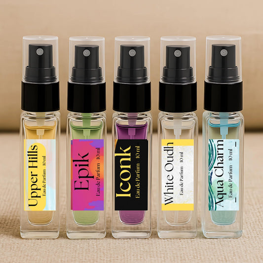 RYNAH Perfume Set for Men - 5 x 10ml Eau de Parfum Travel Gift Set (5 Unique Fragrances)
